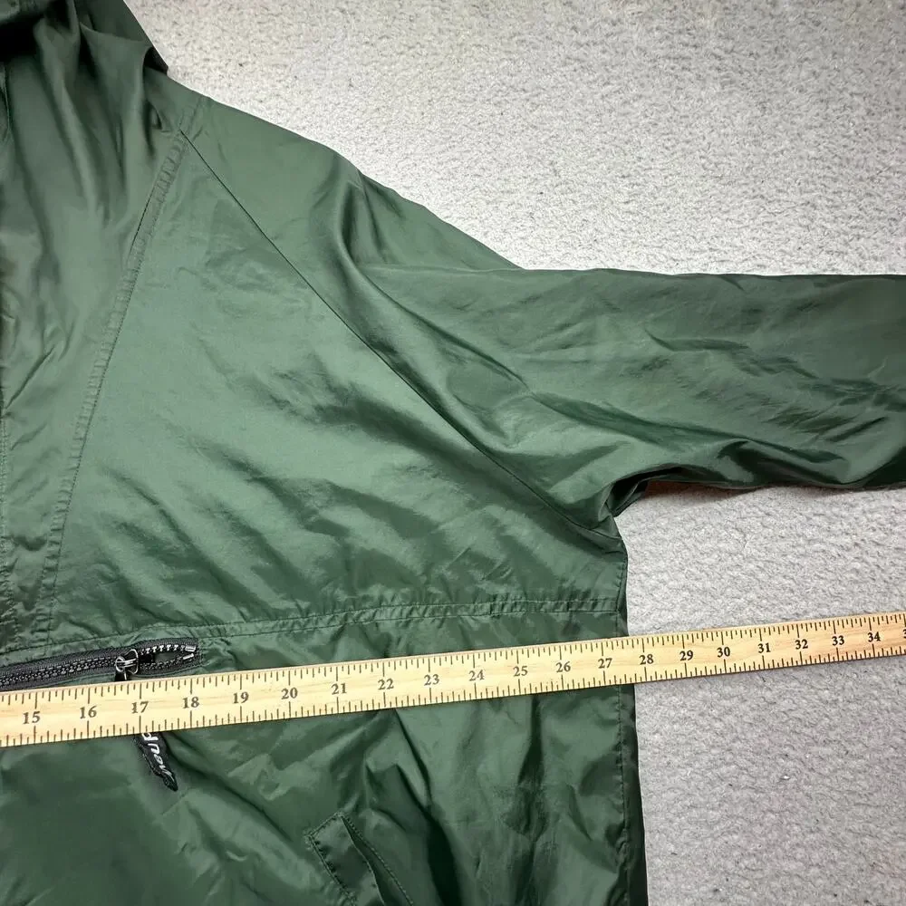 Vintage Old Navy Anorak Windbreaker Hoodie Jacket Mens XL Green 1/4 Zip